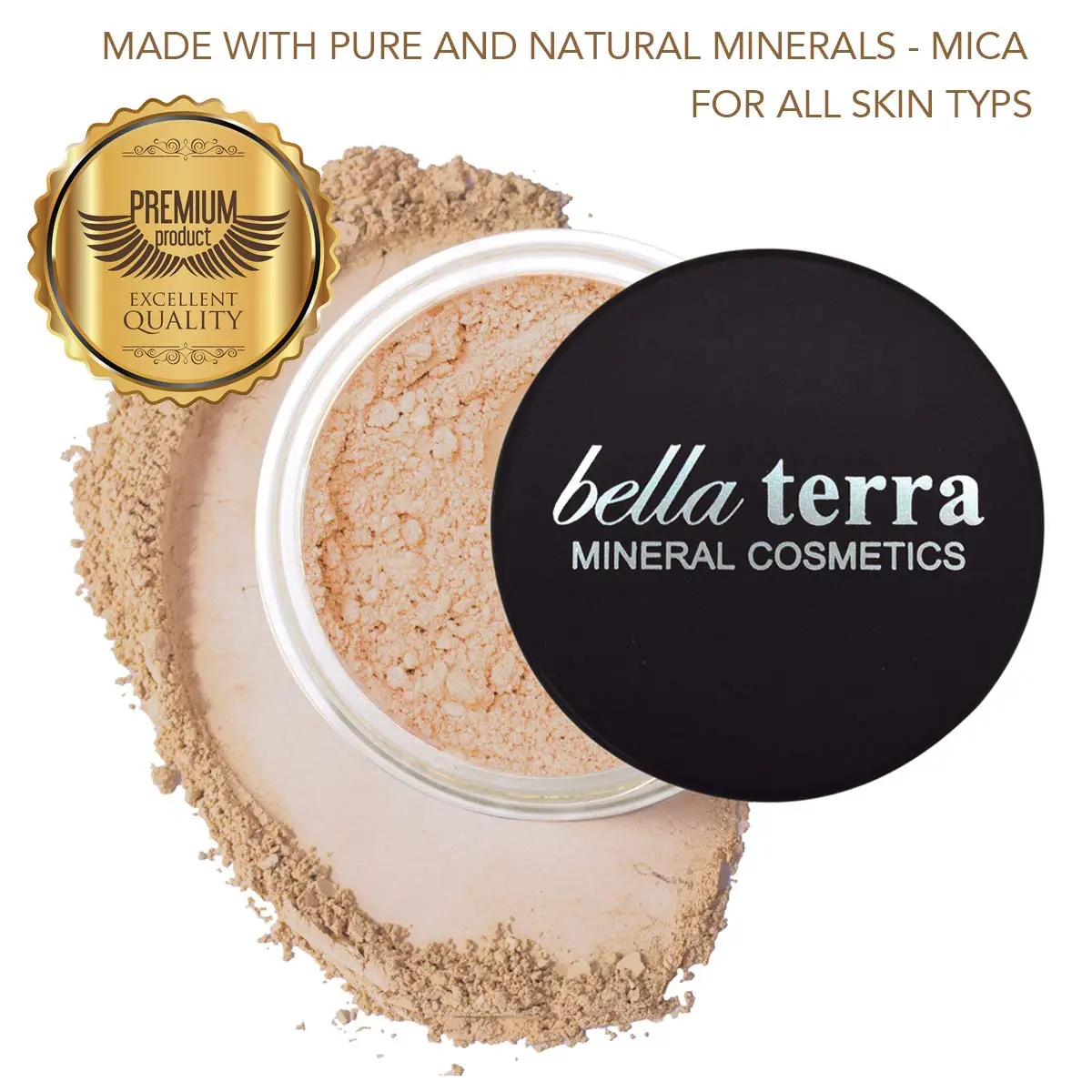 Bellaterra Cosmetics Mineral Powder Foundation Ivory | Matte, Buildable, Sensitive Skin Friendly 9g - view 2