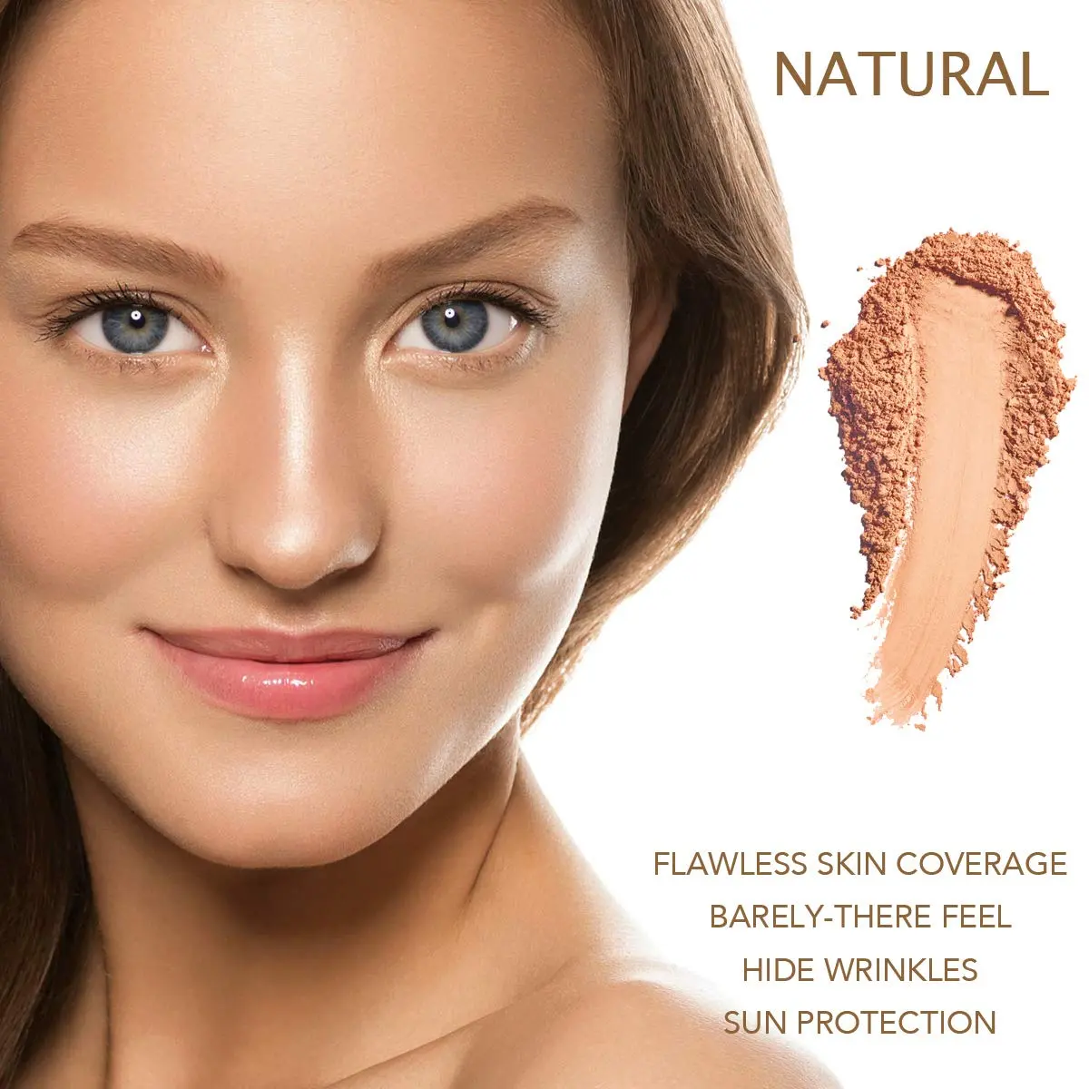 Bellaterra Cosmetics Mineral Powder Foundation Latte | Medium Warm Shade | Buildable Matte Finish 9g - view 3