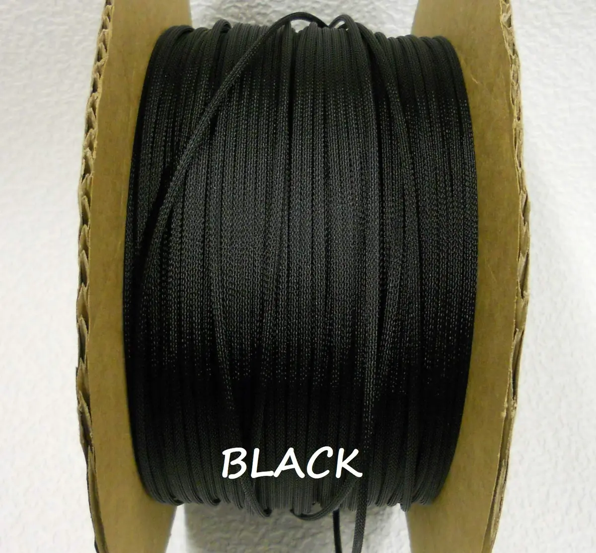 Techflex PTN0.50BK25 Flexo PET General Purpose 1/2-inch Braided Cable Sleeve, Black - 25 Foot | 7.62 m (25 ft) Black Braided Cable Sleeve - main product image