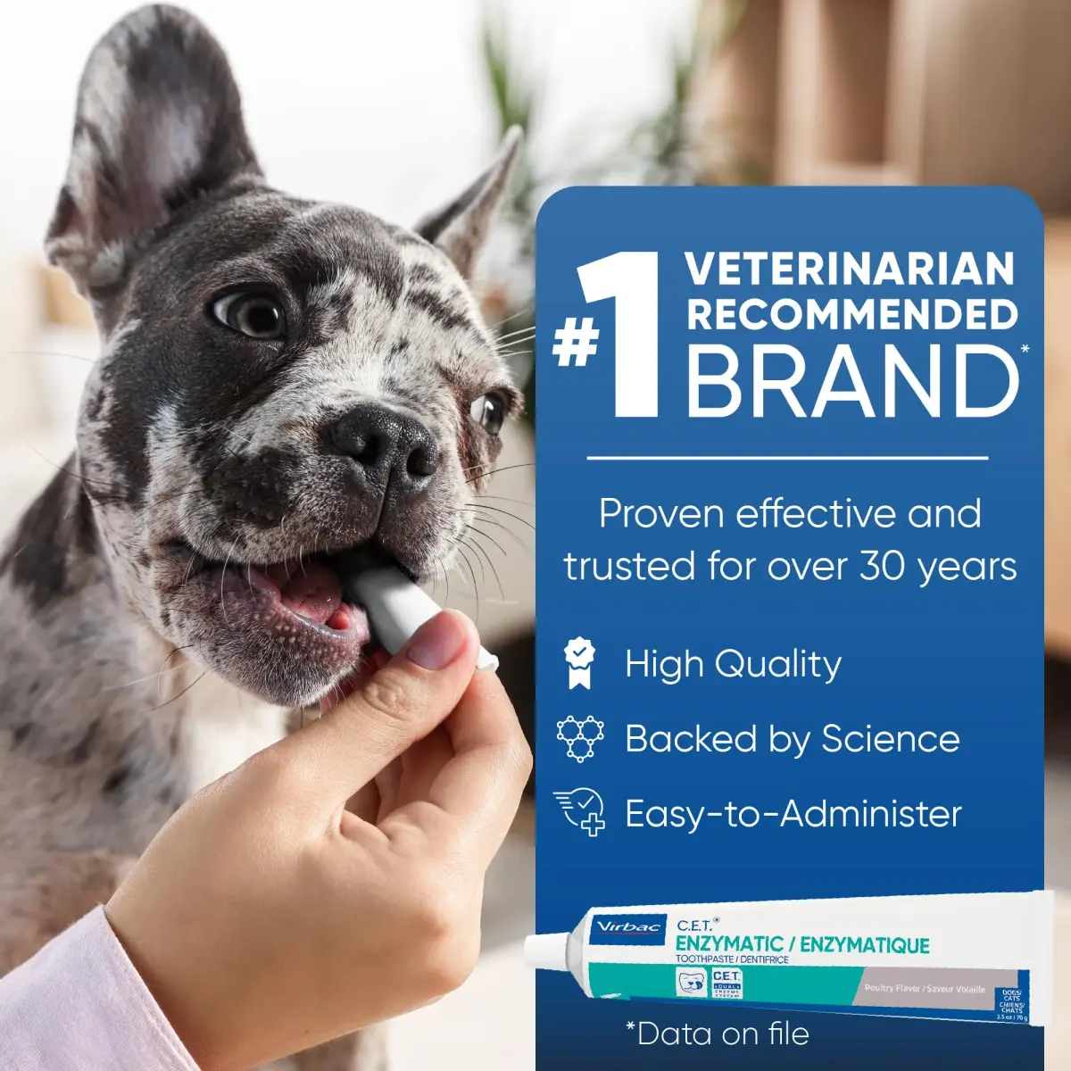 Virbac C.E.T. Enzymatic Toothpaste for Dogs & Cats, Seafood Flavor, 70g (2.5 oz) | Vet Recommended Tartar & Plaque Control - view 5