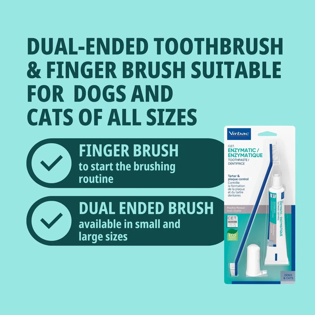 C.E.T. Oral Hygiene Kit for Dogs, Poultry flavor Toothpaste with Toothbrush - view 6