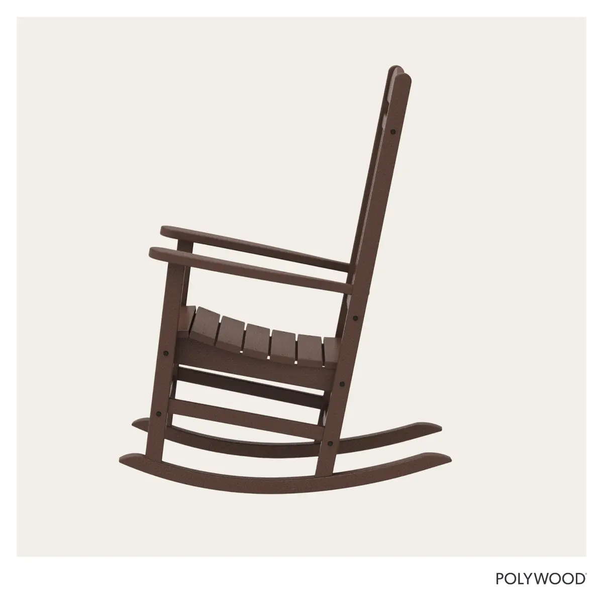 Polywood Presidential Rocking Chair in Mahogany | Durable Outdoor Furniture (70-120 chars) - view 5