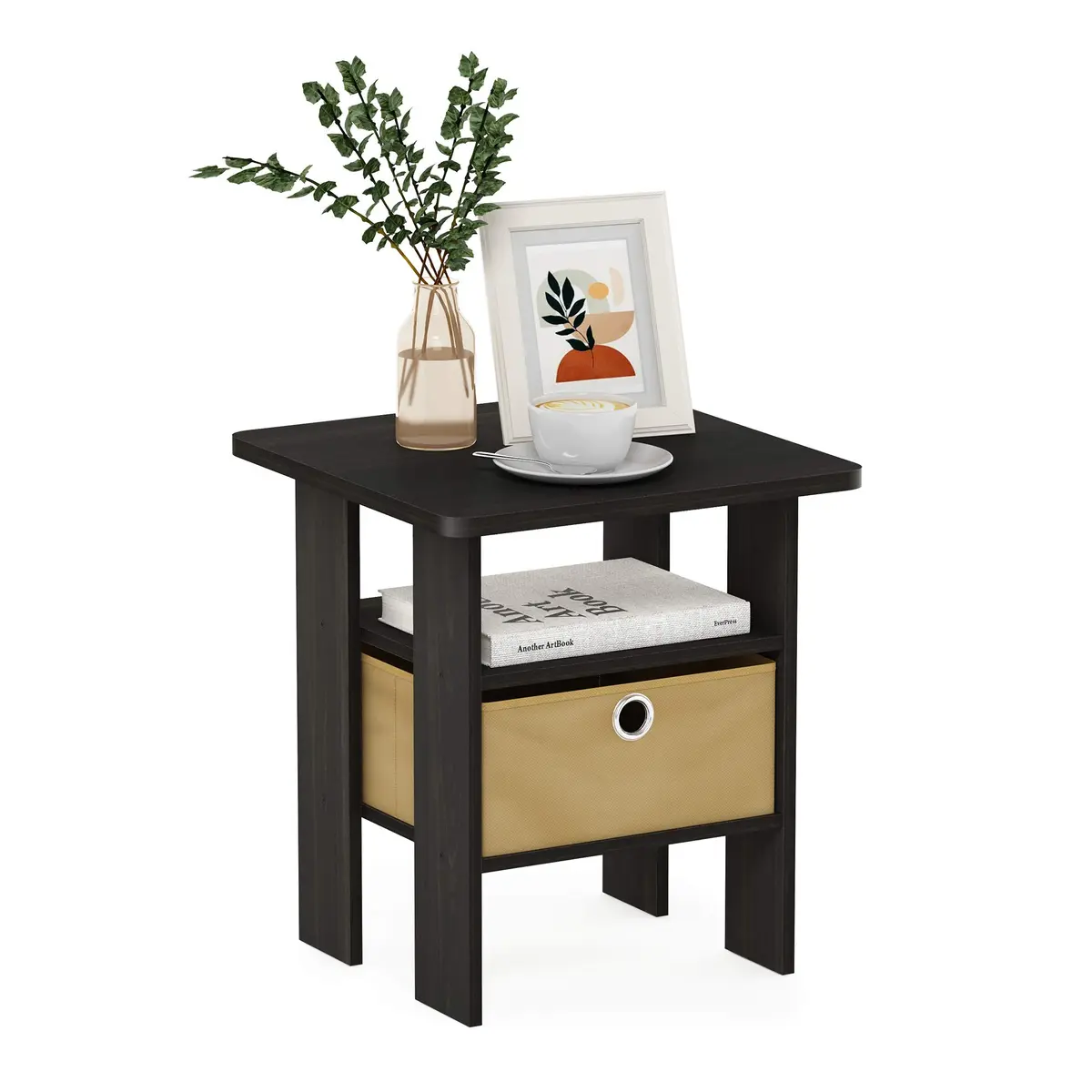 Furinno ANDREY Square Side Table 15.5 in (39.4 cm) | Space Saving, Modern Design, Durable Composite Wood - view 5
