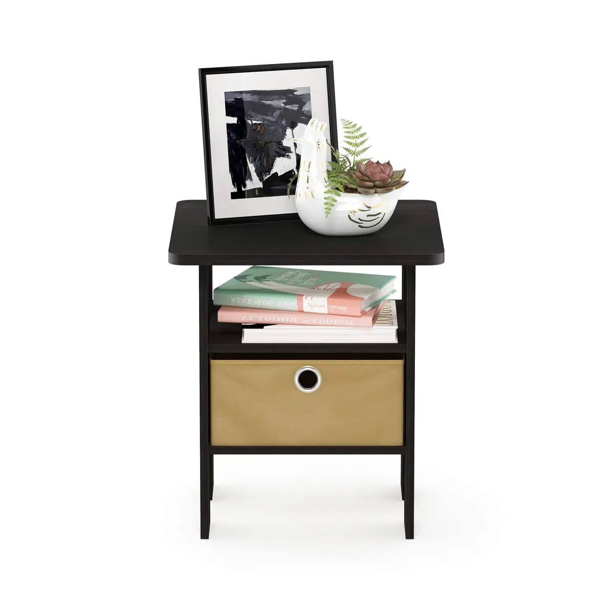 Furinno ANDREY Square Side Table 15.5 in (39.4 cm) | Space Saving, Modern Design, Durable Composite Wood - view 7