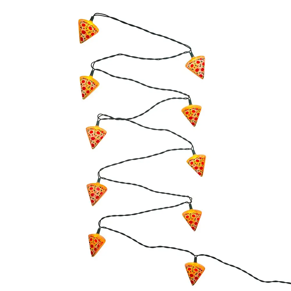 Kurt S. Adler Indoor/Outdoor 10-Light Pizza Light Set | Fun Novelty Party Decor (11.5ft, Multicolor) - main product image
