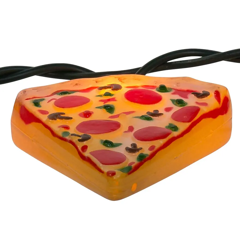 Kurt S. Adler Indoor/Outdoor 10-Light Pizza Light Set | Fun Novelty Party Decor (11.5ft, Multicolor) - view 8