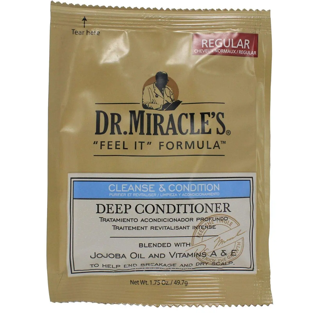 Dr. Miracle's Feel It Formula Deep Conditioner 1.75 oz | Aquatic scent, All hair types, Pack of 12 - main product image