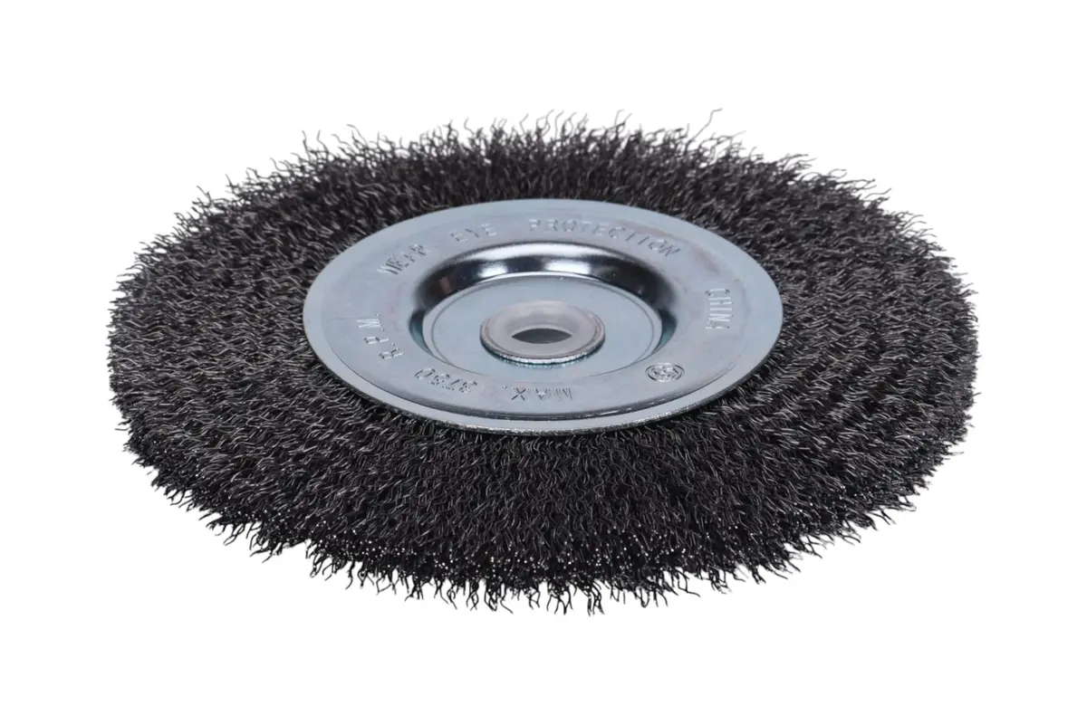 Century Drill & Tool 76861 Bench Grinder Wire Wheel, 6" Coarse & Crimped | Heavy-Duty Carbon Steel Wire - view 2