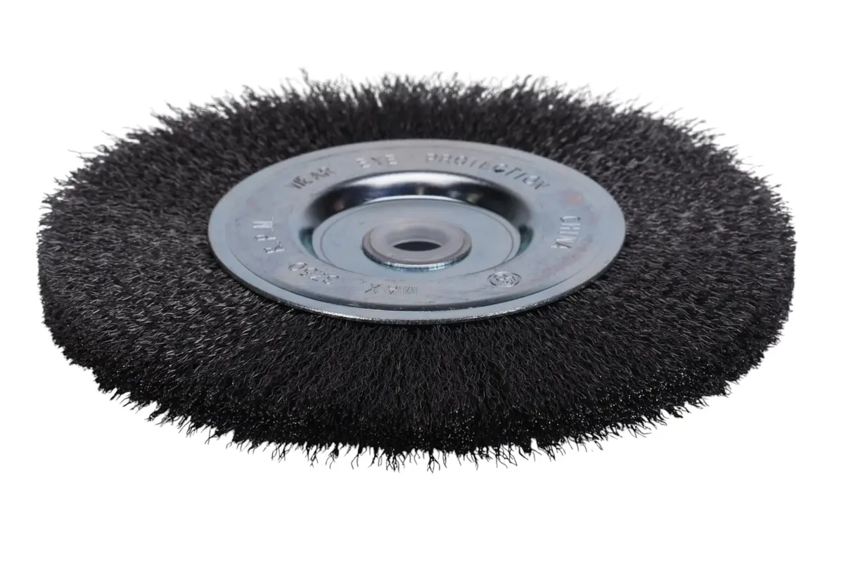 Century Drill & Tool 76863 Bench Grinder Wire Wheel, 6" Fine & Crimped | Rust-Resistant Carbon Steel Wire - view 2
