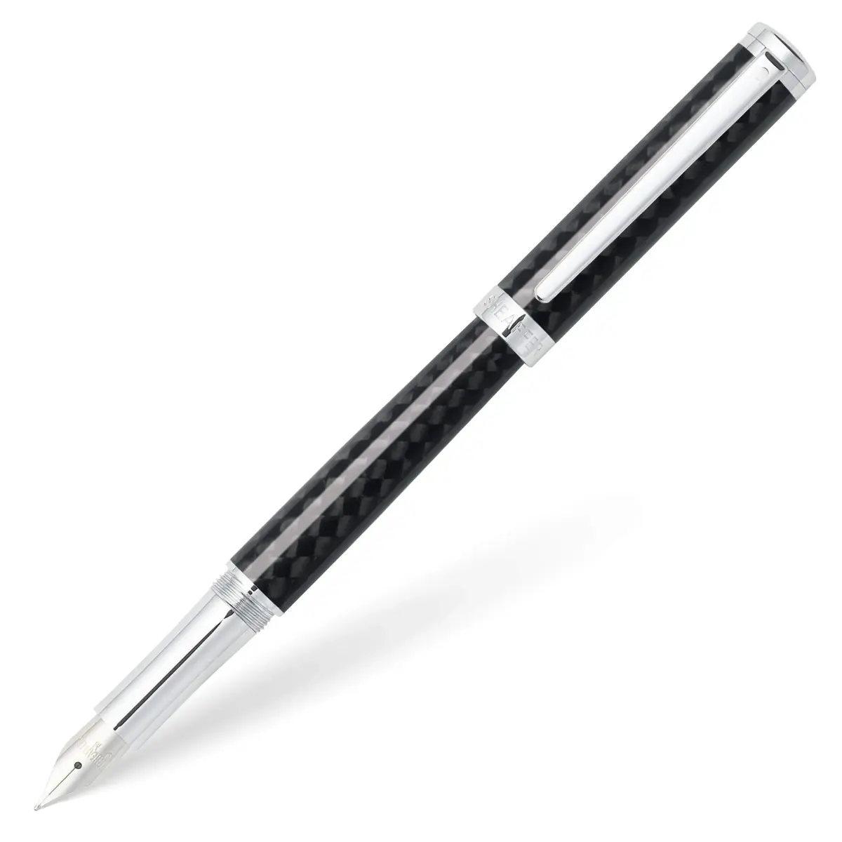 Sheaffer Intensity Carbon Fiber Fountain Pen with Chrome-Plated Trim and Medium Nib, 39g (1.38 oz) | Smooth Ink Flow - main product image