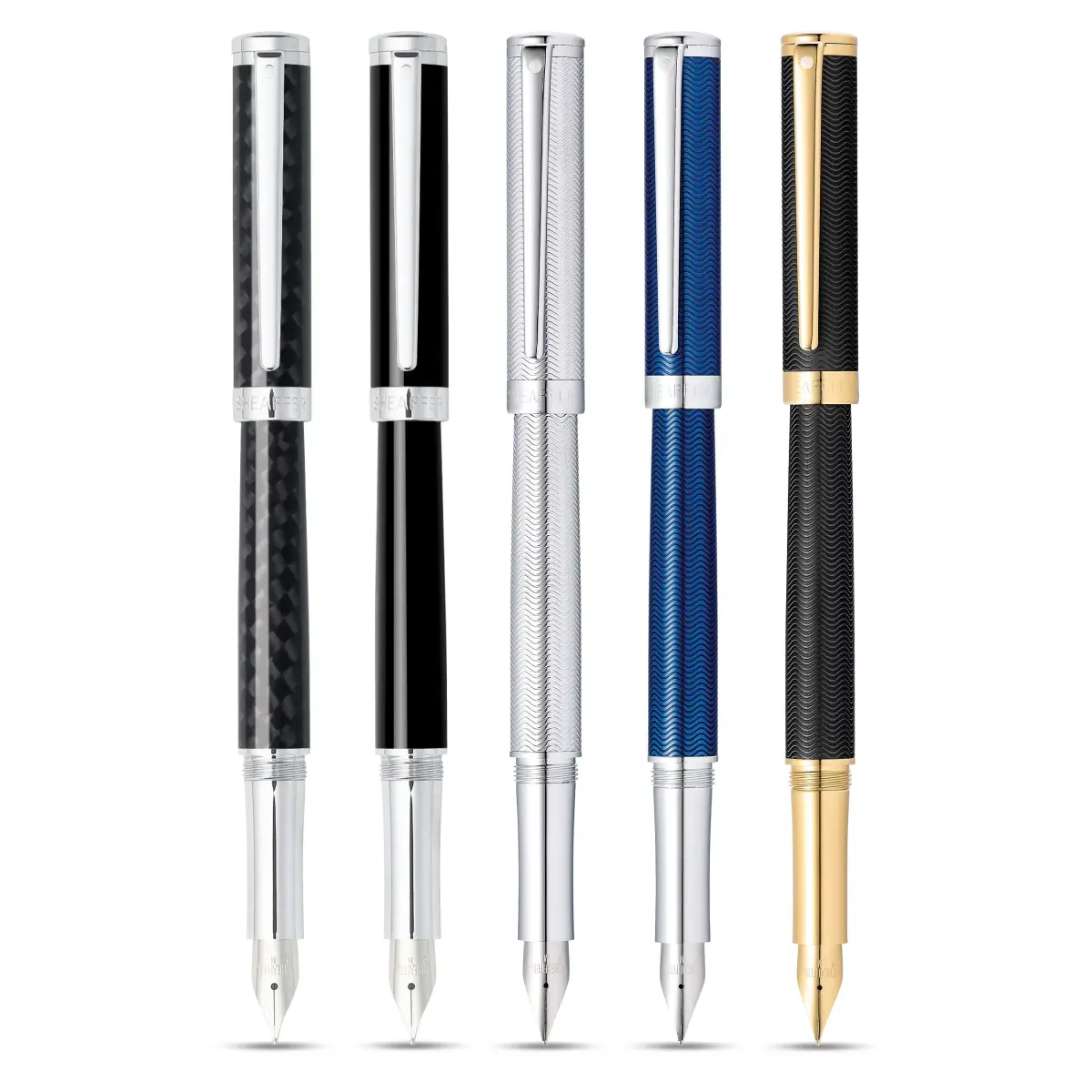 Sheaffer Intensity Carbon Fiber Fountain Pen with Chrome-Plated Trim and Medium Nib, 39g (1.38 oz) | Smooth Ink Flow - view 4