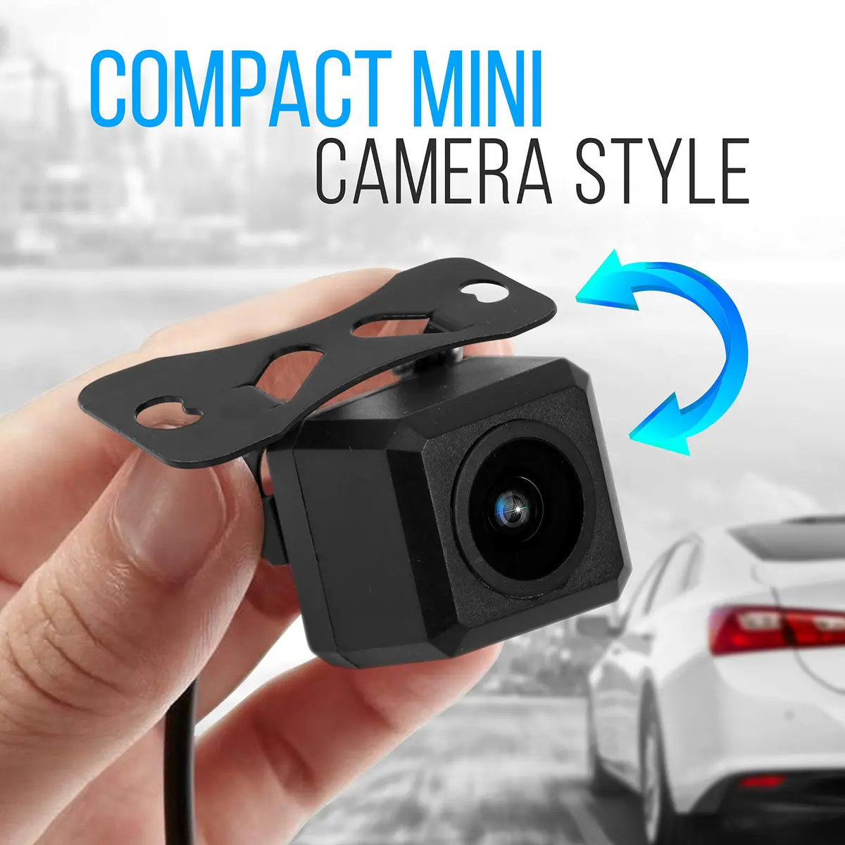 Pyle Universal Mount Front Rear Camera - Marine Grade Waterproof w/ Night Vision & Distance Lines 170° FOV - view 2