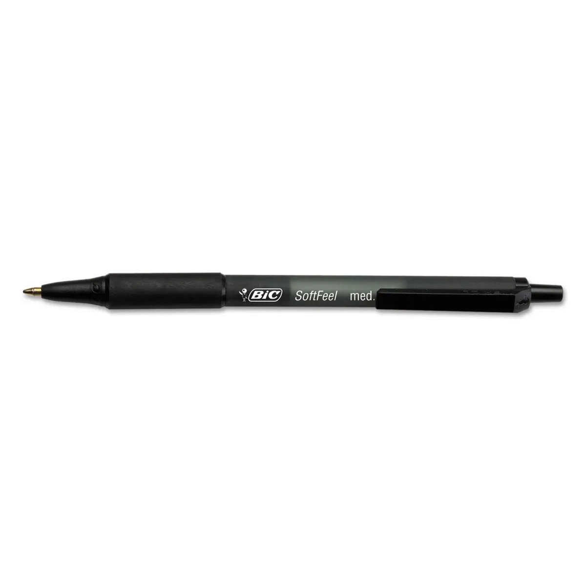 BIC Soft Feel Retractable Ballpoint Pen, Black Ink, 1mm | Ultimate Comfort & Precision (70-120 chars) - main product image
