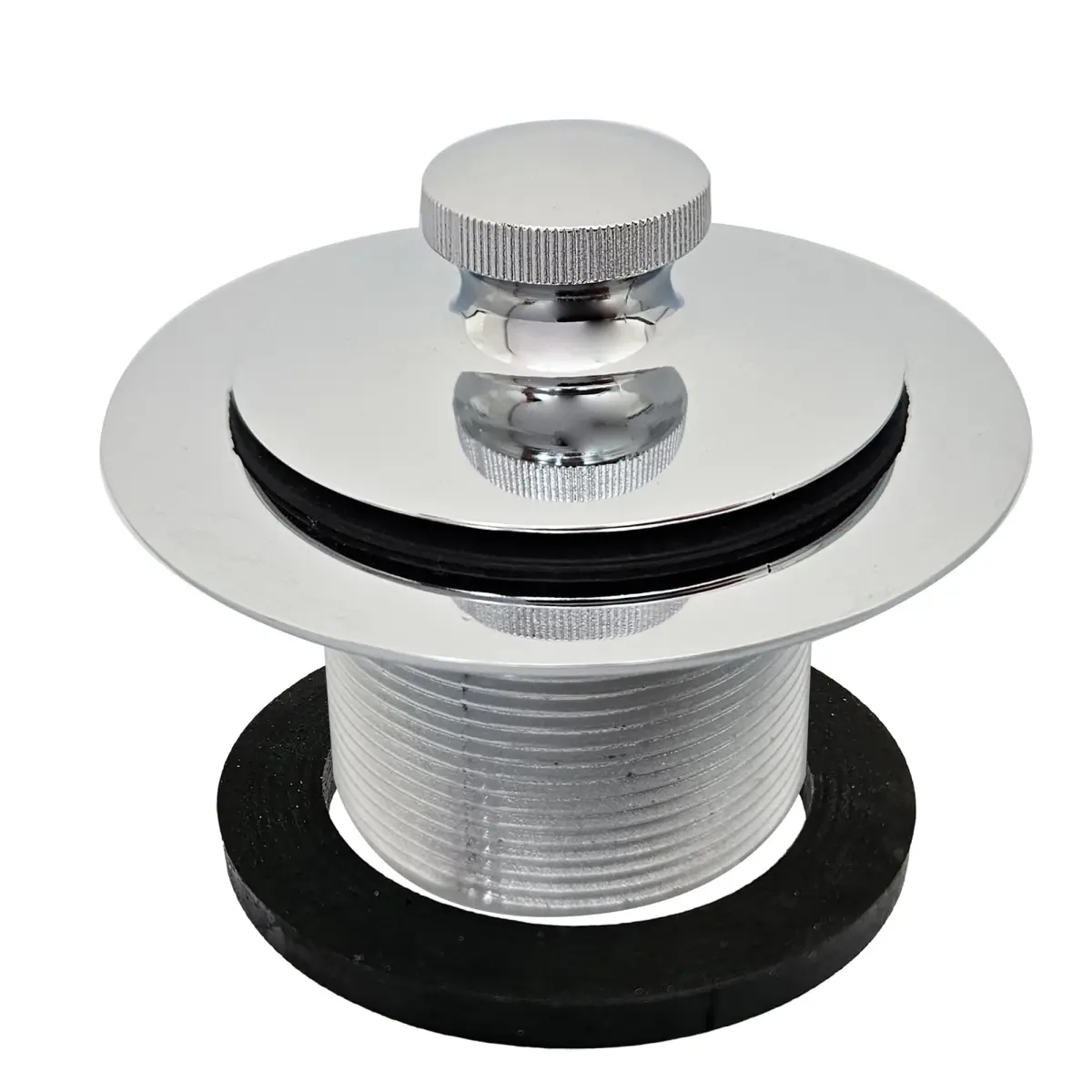 Westbrass Twist & Close Bath Drain Plug 1-1/4" NPSM Fine Thread | Polished Chrome, 18.29 mm (0.72 in) - main product image