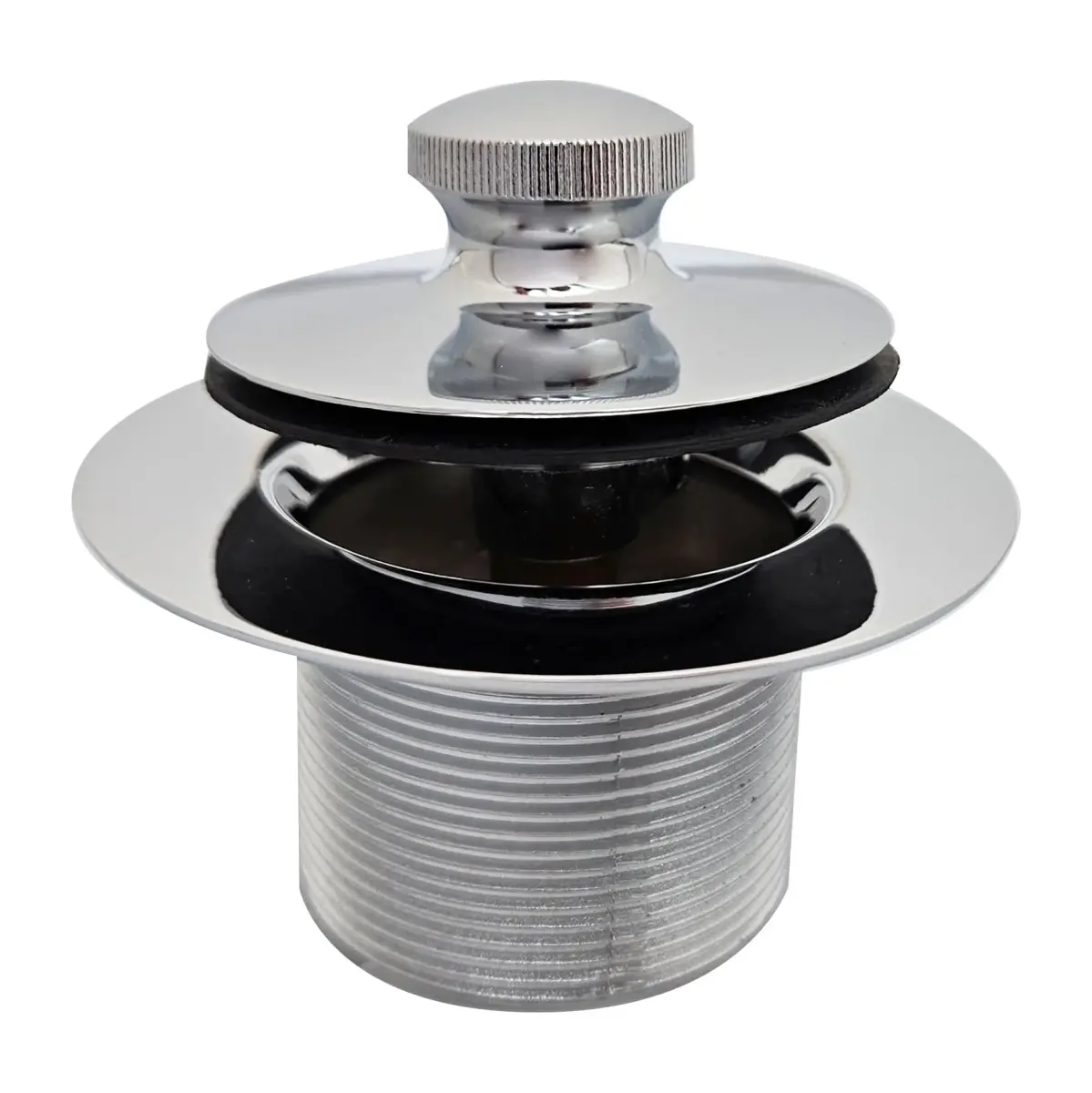 Westbrass Twist & Close Bath Drain Plug 1-1/4" NPSM Fine Thread | Polished Chrome, 18.29 mm (0.72 in) - view 6