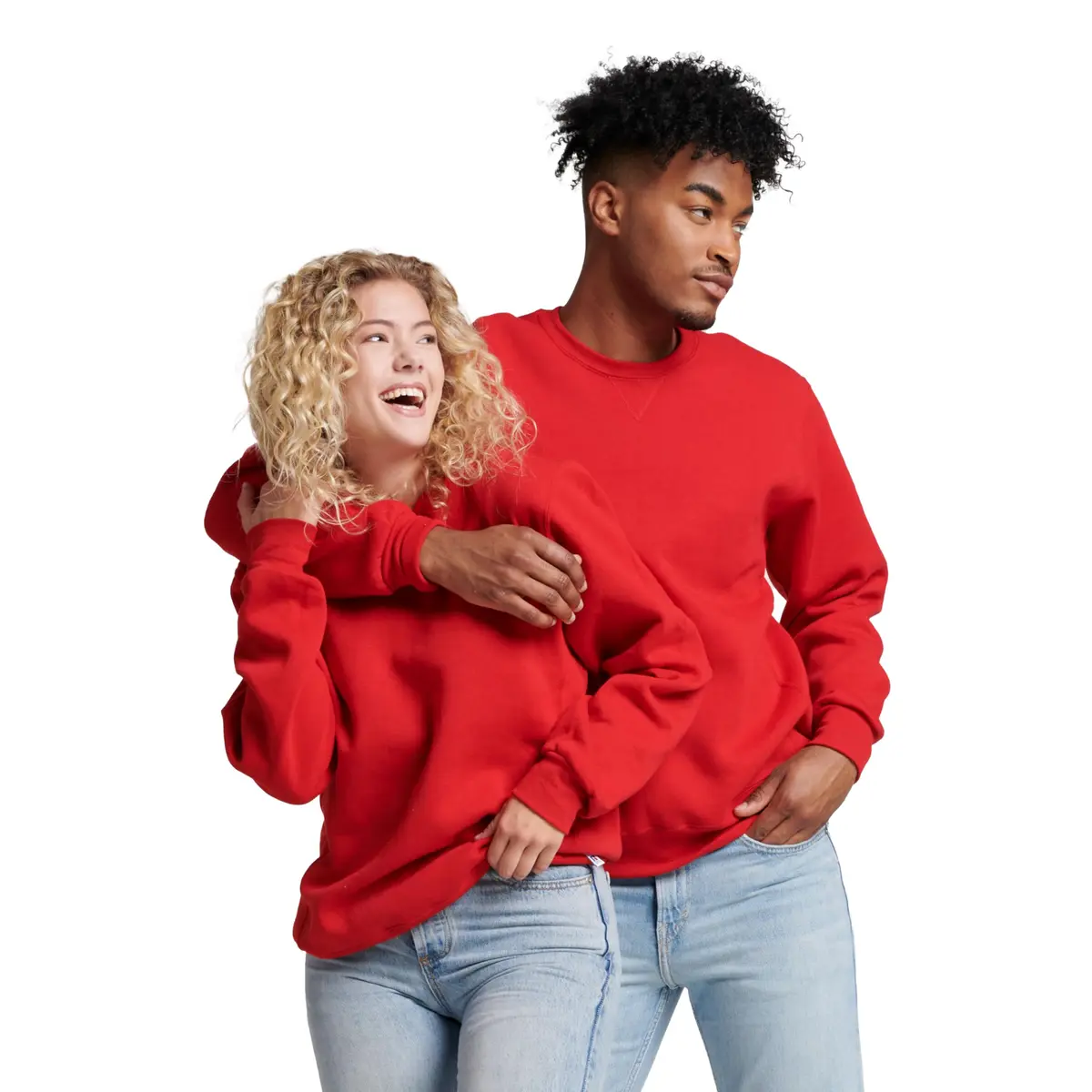 Russell Athletic Dri-Power Fleece Crew - True Red Medium | Warm Moisture-Wicking Sweatshirt - main product image