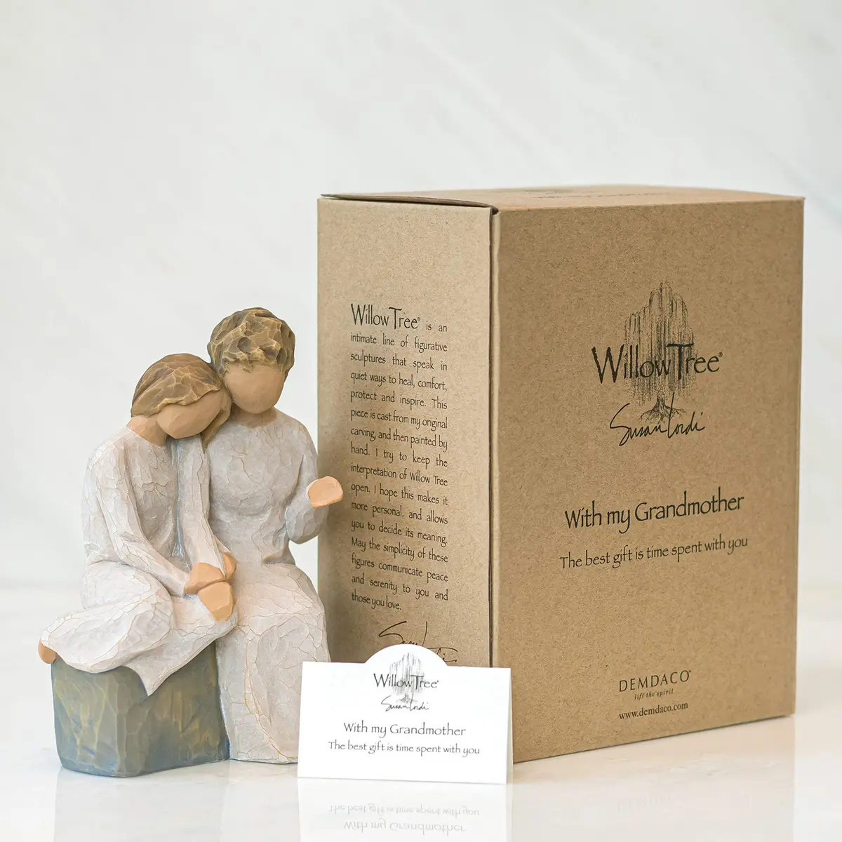 Willow Tree with My Grandmother, Sculpted Hand-Painted Figurine | Touching Gift for Grandparent & Child - view 5