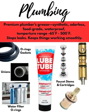 LubeTube 1oz O-Ring Grease | Waterproof Synthetic Pool & RV Sealant (70-120 chars) - view 7