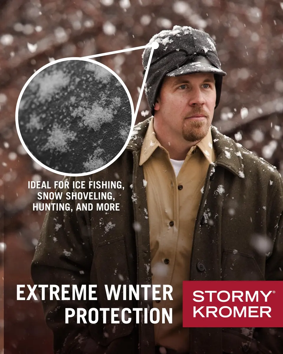 Stormy Kromer The Rancher Cap, Olive, Size 7 3/4 | Wool Insulated Winter Hat for Men - view 5