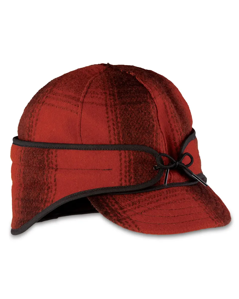 Stormy Kromer Rancher Cap, Red/Black Plaid, Size 7 5/8 | Extreme Cold Weather Insulation - main product image