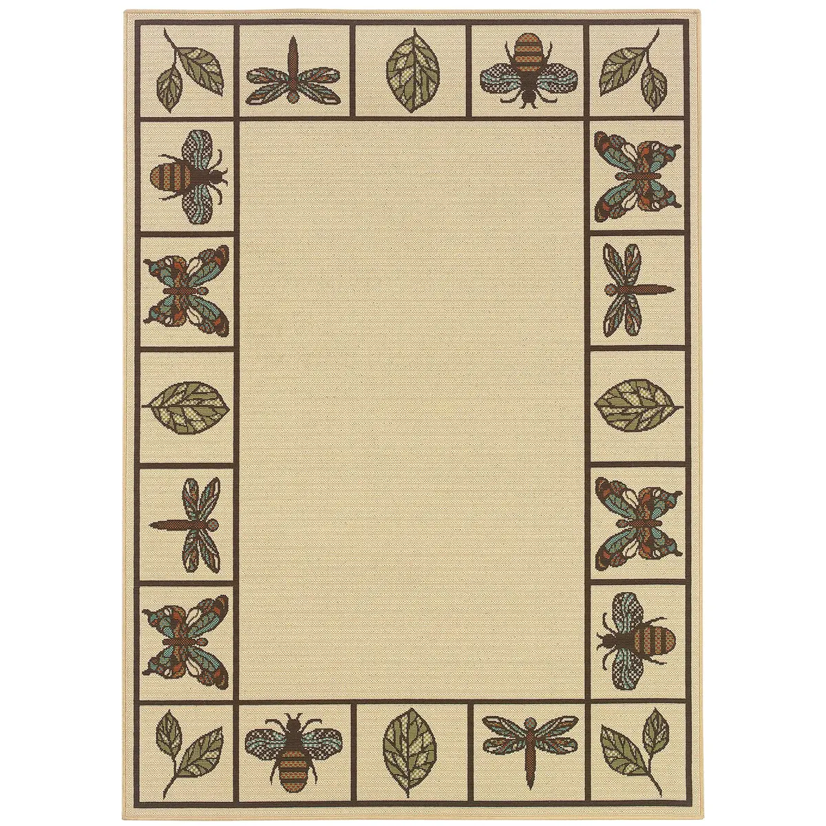 Oriental Weavers Montego Indoor/Outdoor Rug 2'5" x 4'5" Ivory/Brown | Water & Fade Resistant — 7'10" - main product image
