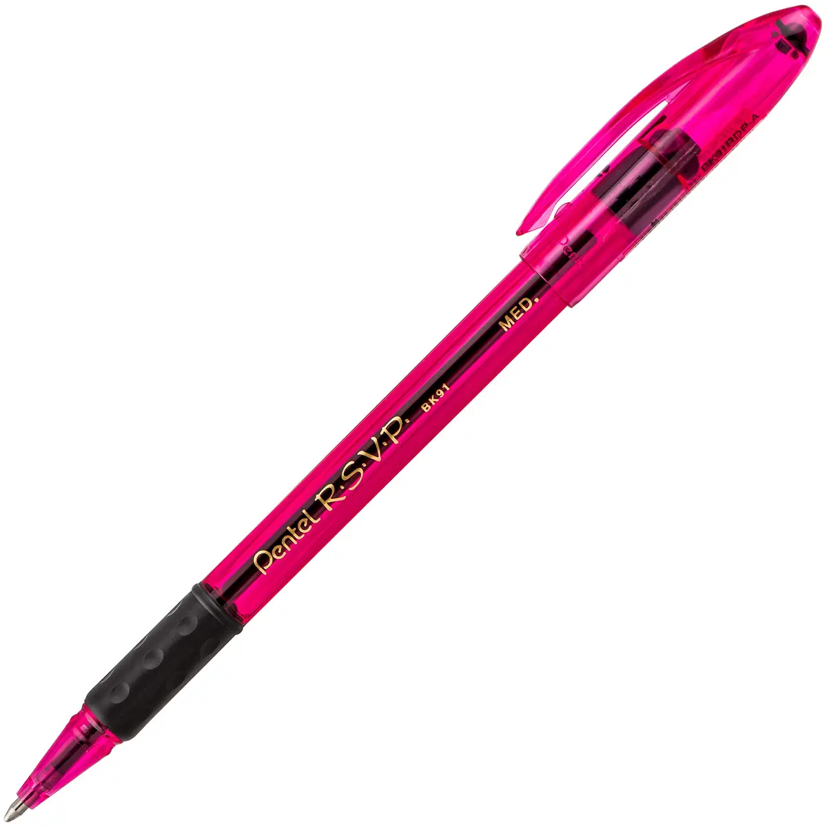 Pentel RSVP Razzle-Dazzle Ballpoint Pen (1.0mm) Medium Line | Pink Barrel, Black Ink, Box of 12 - view 3
