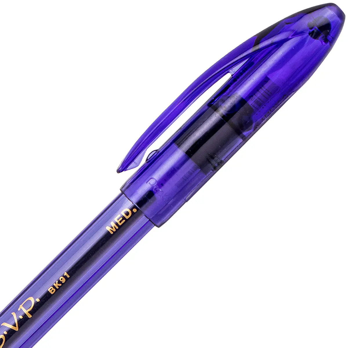 Pentel RSVP Razzle-Dazzle Ballpoint Pen 1.0mm Medium Line | Violet Barrel, Black Ink, Box of 12 - view 7