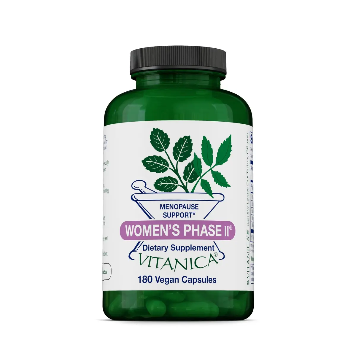 Vitanica Women's Phase II Menopause Support 180 Capsules | Vegan Menopause Relief - main product image