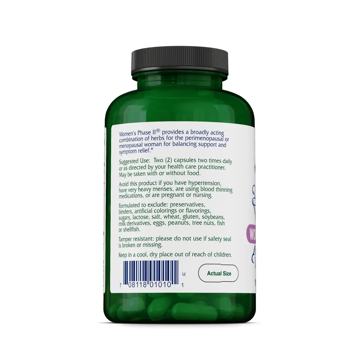 Vitanica Women's Phase II Menopause Support 180 Capsules | Vegan Menopause Relief - view 3