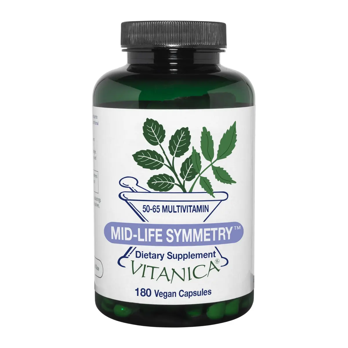 Vitanica Mid-Life Symmetry, 50–65 Years Multivitamin, Vegan, 180 Capsules | Supports Bone, Brain & Immune Health - main product image