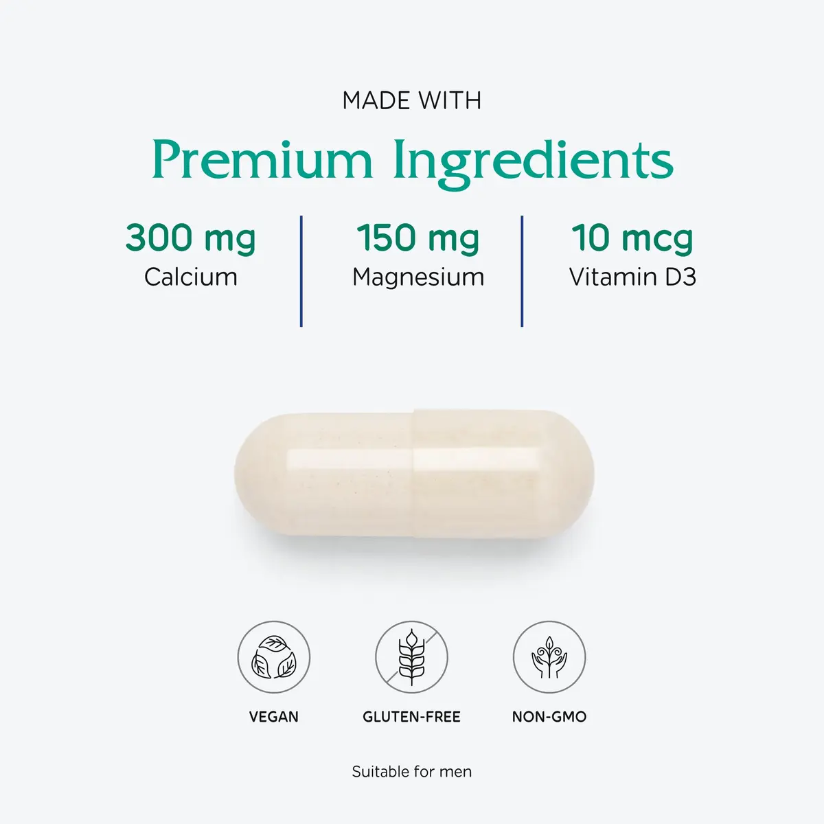 Vitanica OsteoBlend Vegan Bone Support 120 Capsules | Supports Bone Density & Structure - view 4