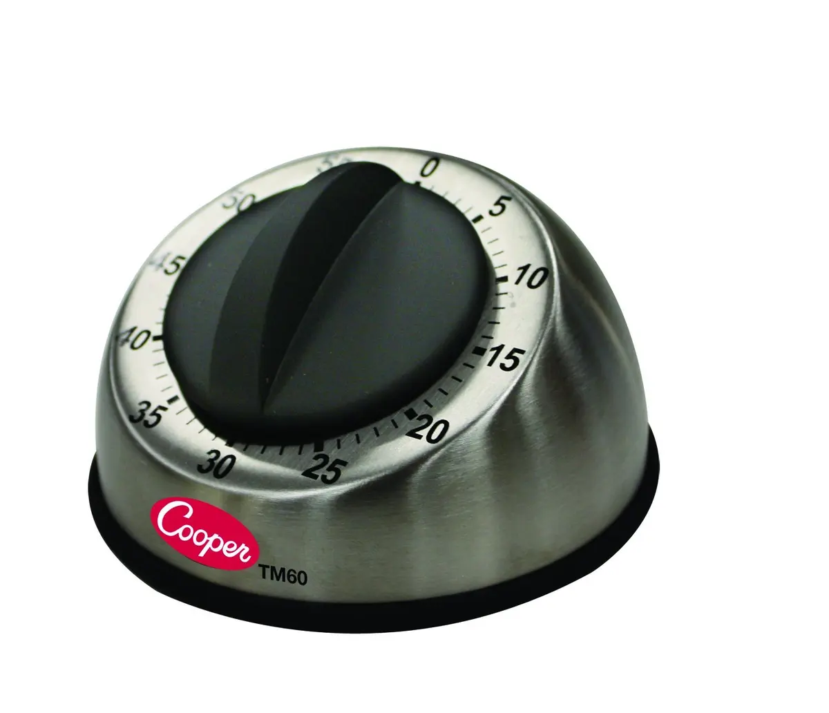 Cooper-Atkins TM60-0-8 Mechanical Kitchen Timer 60 Minute | Stainless Steel, Long Ring Alarm - main product image