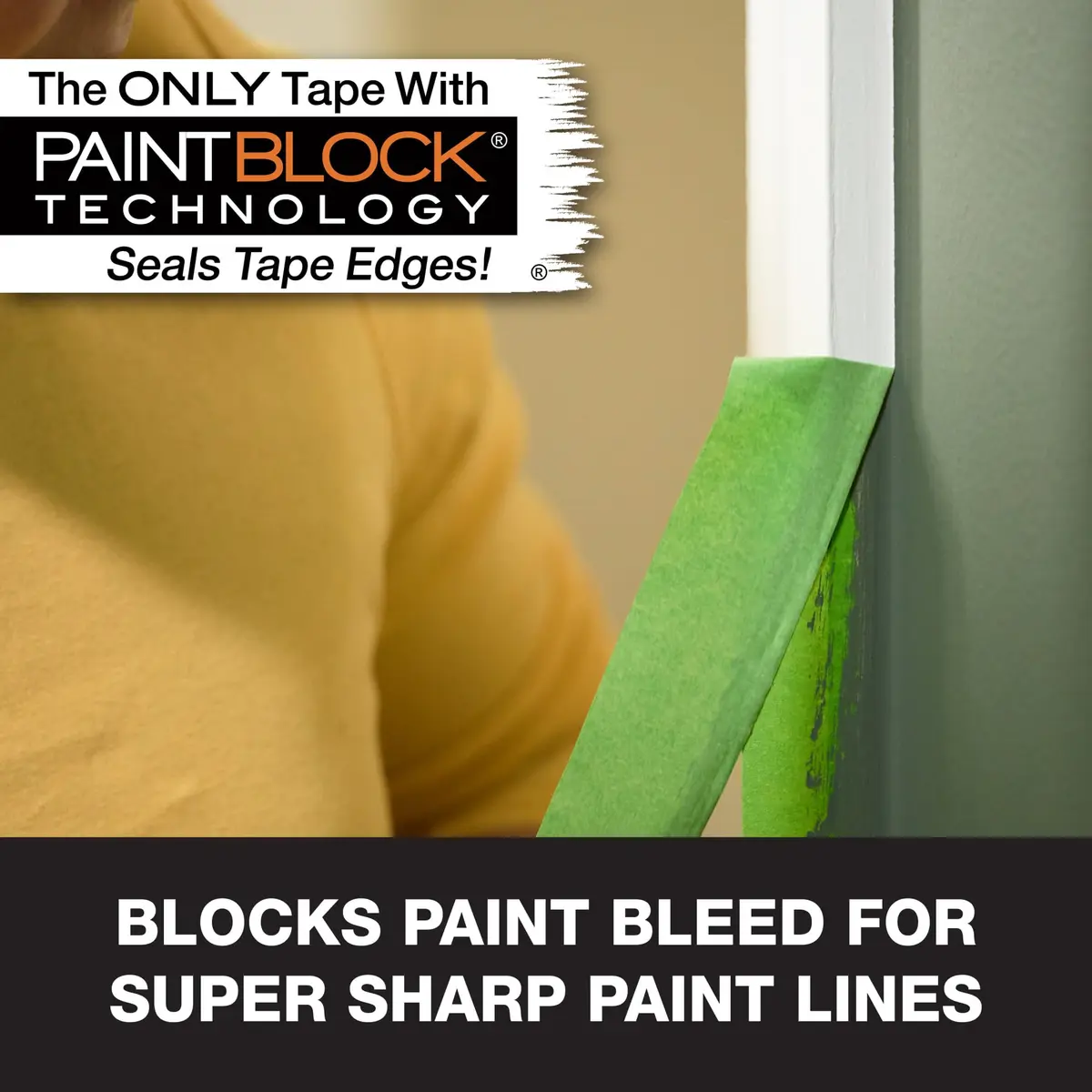 FrogTape Multi-Surface Painter's Tape with PAINTBLOCK, 1.41 in x 45 Yds | Sharp Edges, Clean Removal, USA Made - view 2