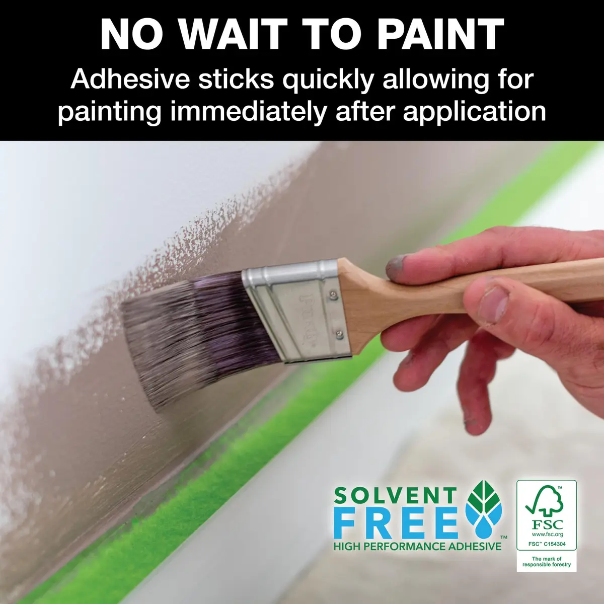 FrogTape Multi-Surface Painter's Tape with PAINTBLOCK, 1.41 in x 45 Yds | Sharp Edges, Clean Removal, USA Made - view 4