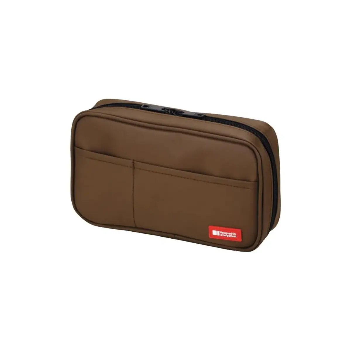 LIHIT LAB Large Capacity Zipper Pencil Case | 19.5cm x 5cm x 12cm (7.9" x 2" x 4.7") | Organizes Pens, Cosmetics, Gadgets - main product image