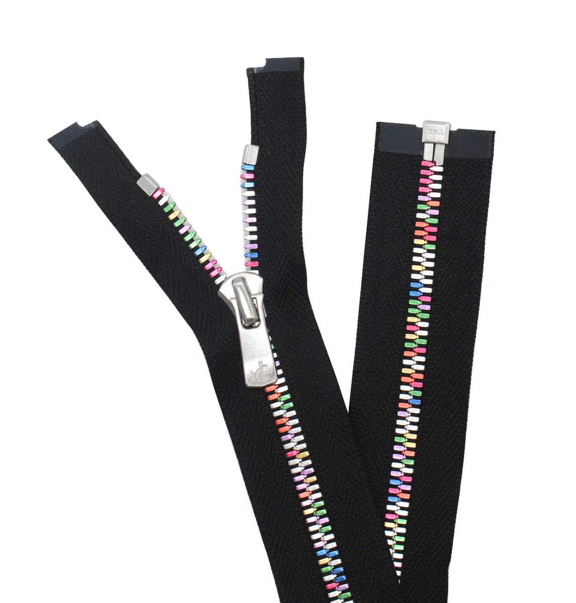 Zipperstop YKK Excella Rainbow Zipper 22" Separating | High-Quality Rainbow Zipper for Apparel & Bags - view 4
