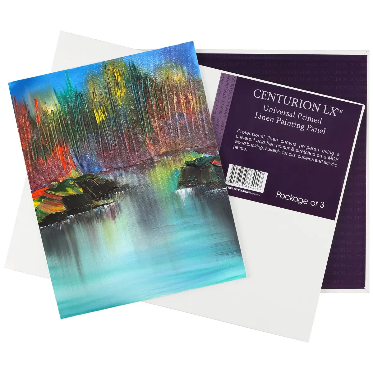 Centurion All-Media Primed Linen Panels 4x6 Inch (3 Pack) | Universal Primed Canvas Boards for Oil & Acrylic Painting - view 4