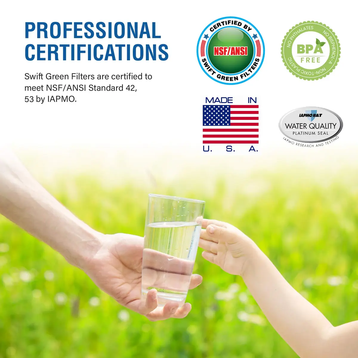 Swift Green Filters SGF-LA22 Compatible Refrigerator Water Filter 3-Pack | NSF Certified, Reduces Chlorine & Sediment, Made in USA - view 8