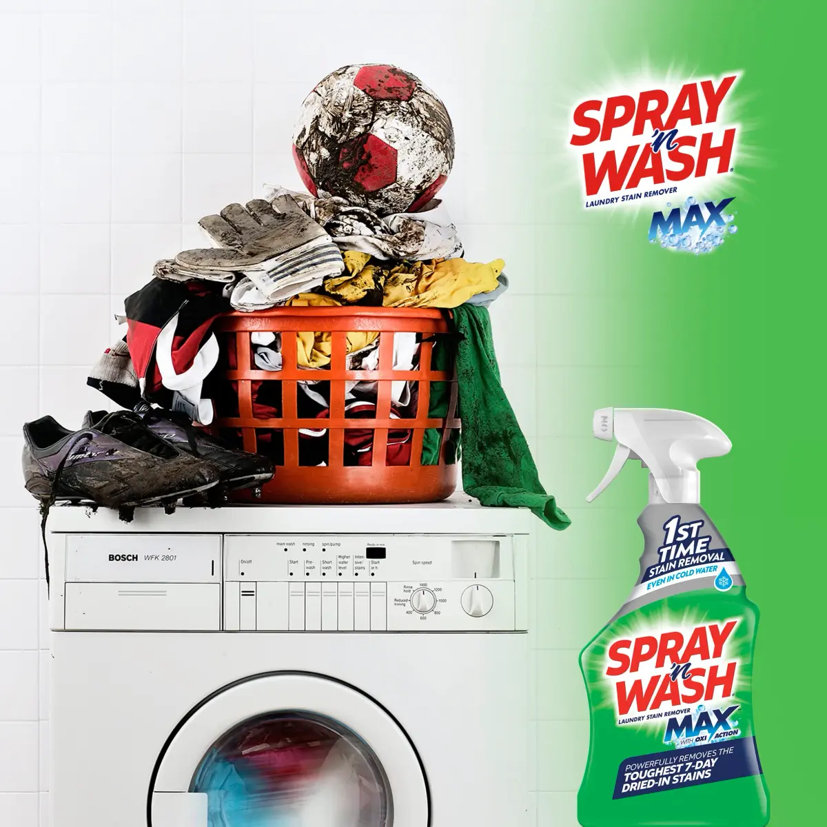 Spray 'n Wash Max Laundry Stain Remover Spray 473ml (16 Fl Oz) | Tough Stains, 1st Time Removal - view 6
