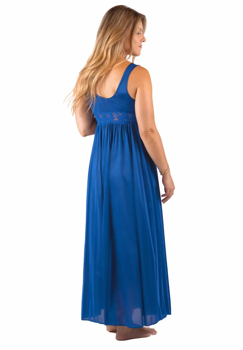 Shadowline Women's Nightgown Robe Silhouette Gown Peignoir 2 Piece Sleepwear Set, Black, Small | Luxurious Nylon & Lace - view 4