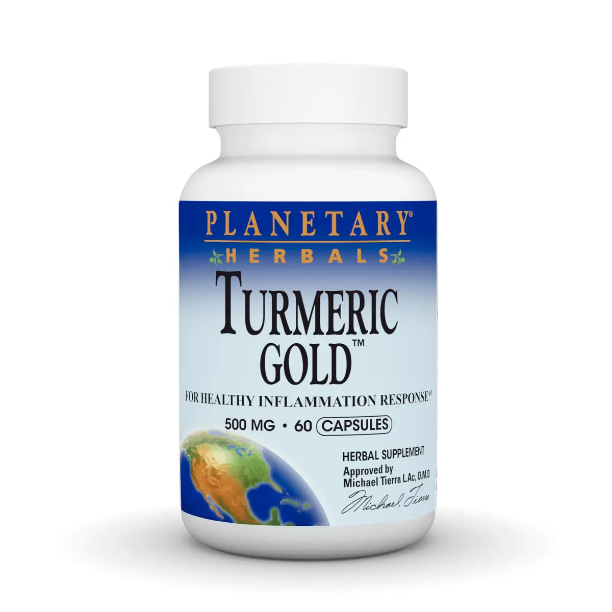 Planetary Herbals Turmeric Gold 500mg | Supports Healthy Inflammation Response, 60 Capsules - main product image