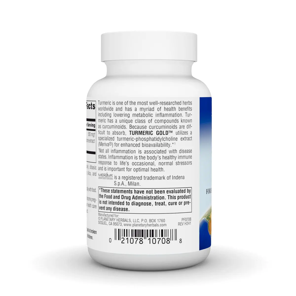 Planetary Herbals Turmeric Gold 500mg | Supports Healthy Inflammation Response, 60 Capsules - view 4