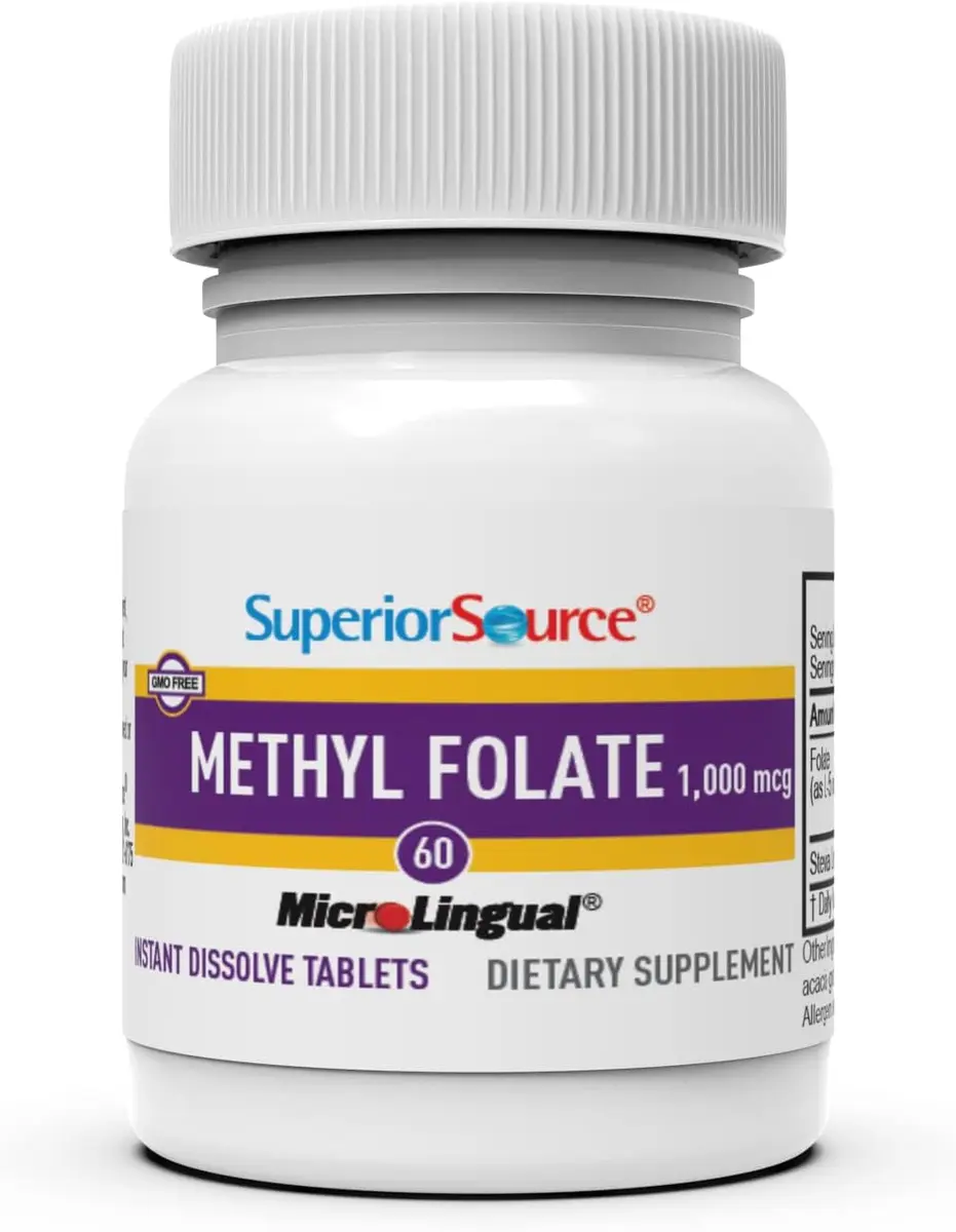Superior Source Methyl Folate 1,000 mcg | Sublingual Tablets for Heart & Nerve Support - view 4