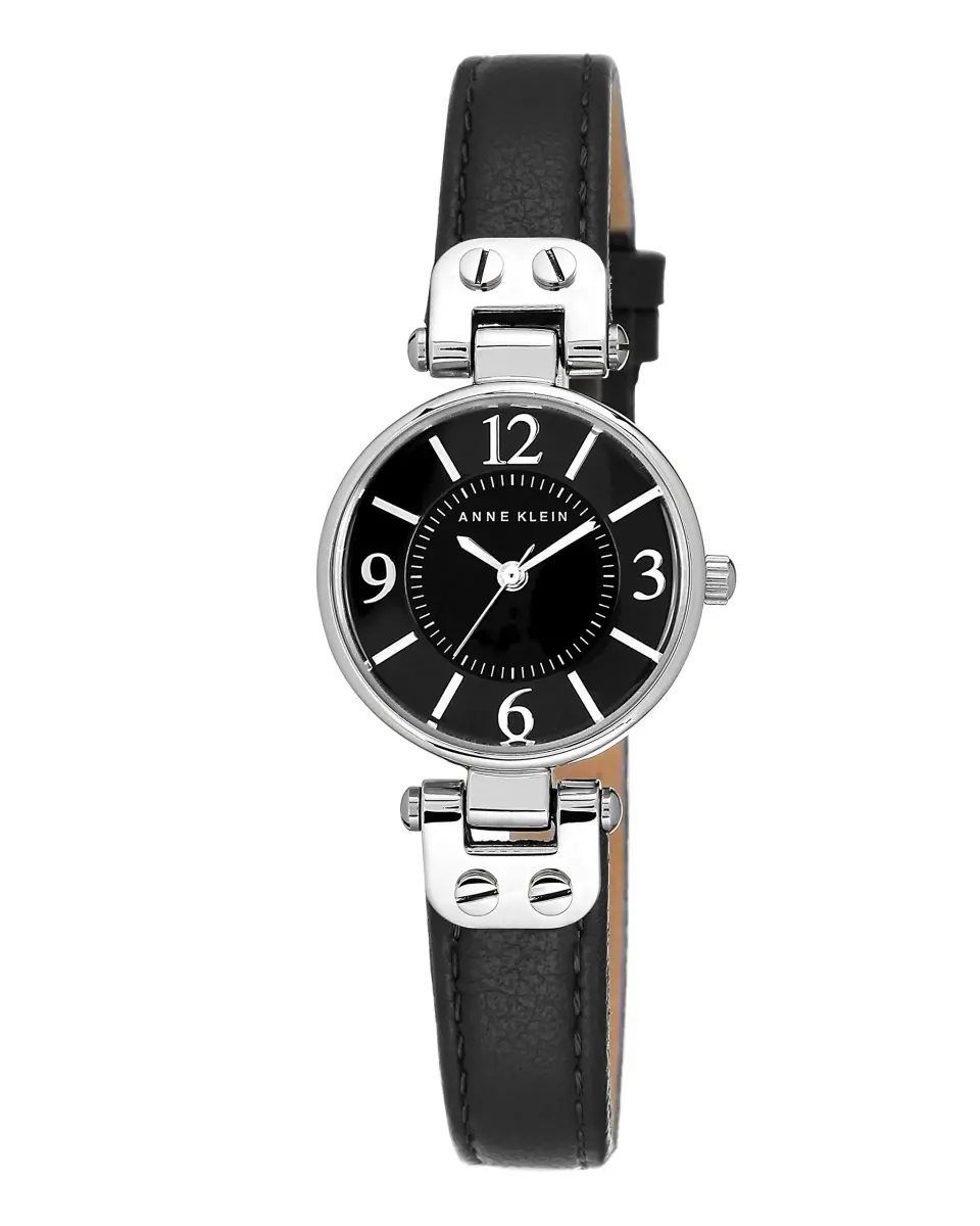 Anne Klein Women's 26mm Black Dial Leather Strap Quartz Watch | Classic Dress Style - main product image