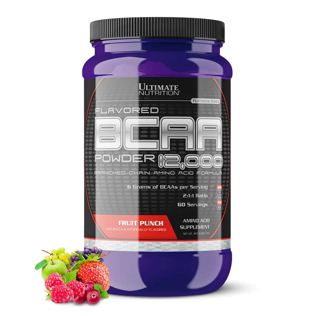 Ultimate Nutrition BCAA Powder 12000, Fruit Punch | 6g Amino Acids for Muscle Recovery & Endurance - main product image