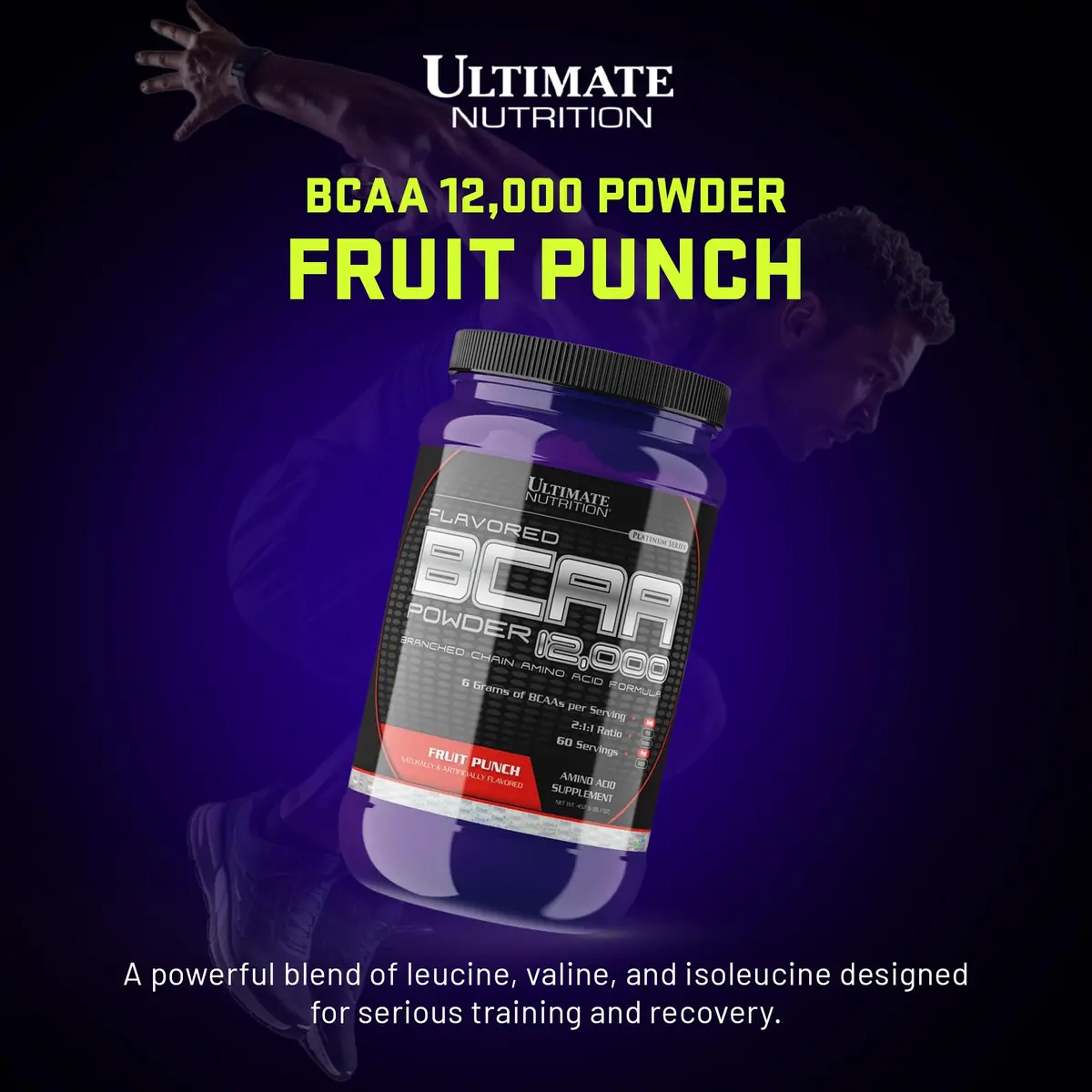 Ultimate Nutrition BCAA Powder 12000, Fruit Punch | 6g Amino Acids for Muscle Recovery & Endurance - view 2
