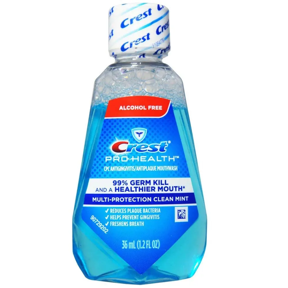 Crest Pro-Health Mouthwash Alcohol Free 1.2 oz Pack of 12 | Multi-Protection Clean Mint - main product image
