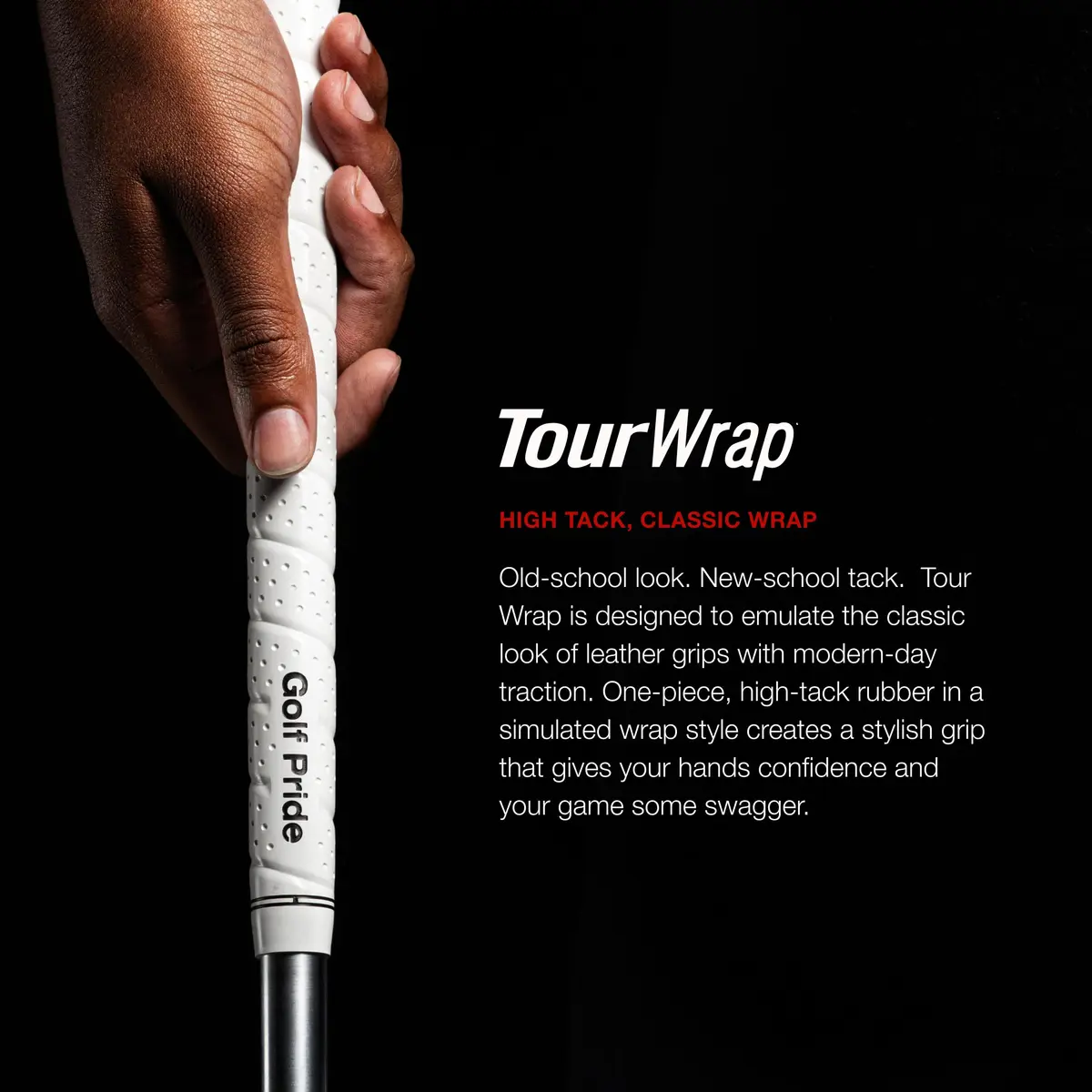 Golf Pride Tour Wrap Golf Grip, Black, Undersize | Classic Leather Traction, High Tack, Durable Rubber (70-120 chars) - view 2