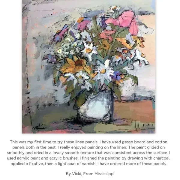 Centurion All-Media Primed Linen Panels 16x20 inches (40.7x50.8 cm) - 3 Pack | Acid-Free Archival Quality for Oils & Acrylics - view 5