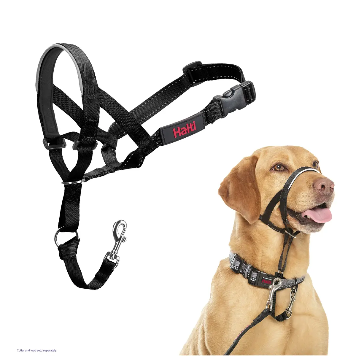 Halti Headcollar Size 3 Black | Gentle No-Pull Training Aid for Medium Dogs - main product image